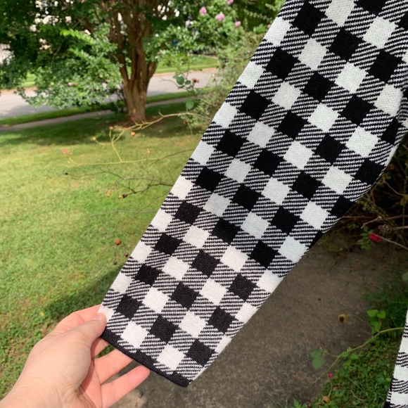 NWT Talbots Pretty Black White Gingham Check Cardi - Picture 3 of 6